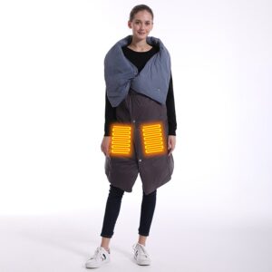 Poncho couverture chauffante cocooning
