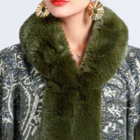 Poncho manteau fourrure femme vintage