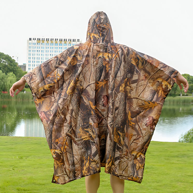 Poncho chasse couleur automnale